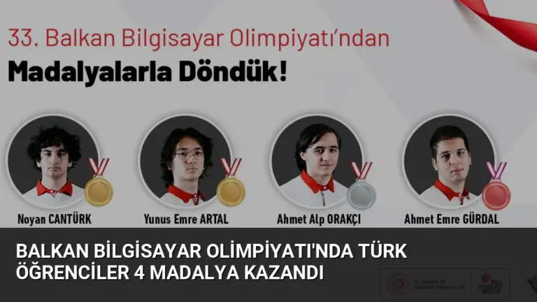 Balkan Bilgisayar Olimpiyatı’nda Türk Öğrenciler 4 Madalya Kazandı