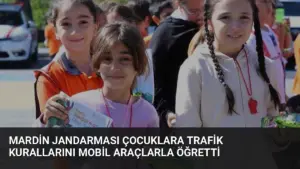 Mardin Jandarması Çocuklara Trafik Kurallarını Mobil Araçlarla Öğretti